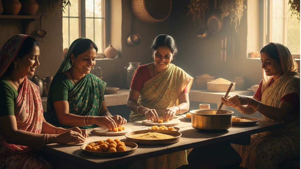 Traditional cooking scene or farm